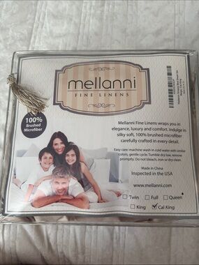 California King Tan/Beige Brushed Microfiber Sheet Set